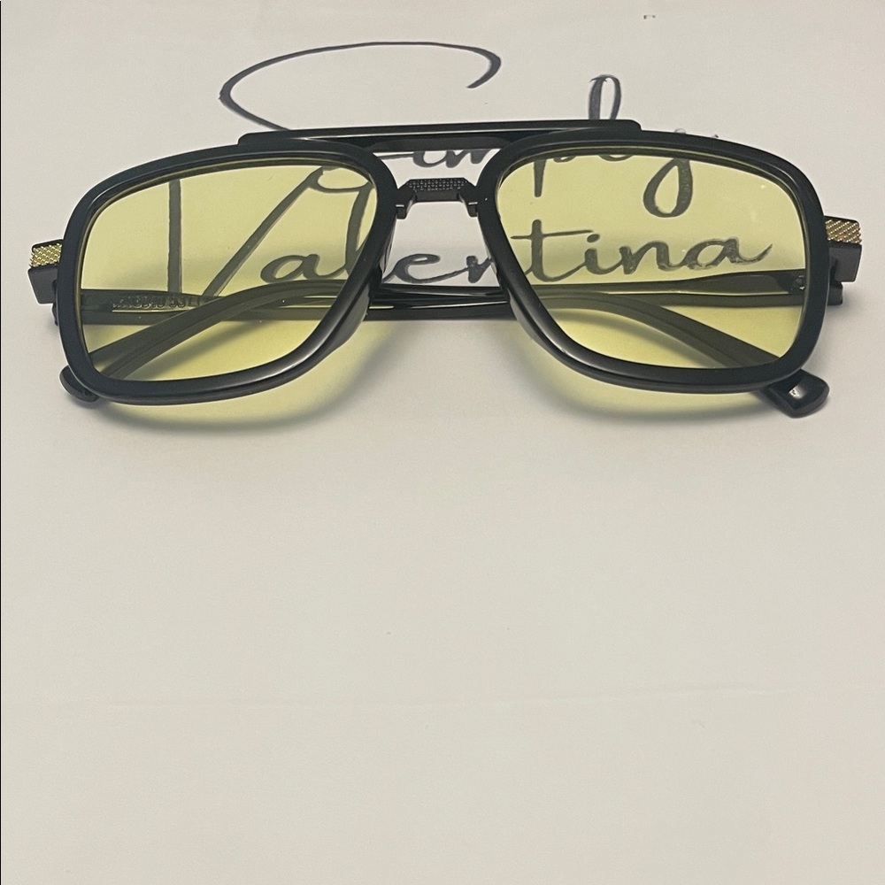 Valentina Men's Glasses in Black and Yellow